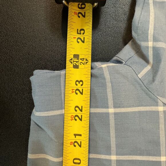 Tropicool Long Sleeve Blue Check XL Button Down Shirt Collared Pockets - Picture 6 of 6